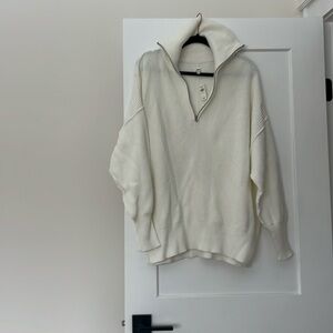 NWT Aerie Oversized Quarter Zip Sweater - Small